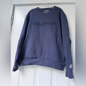 Peloton x Fourlaps Men's Heavyweight Crewneck Sweatshirt in Blue size X-Large
